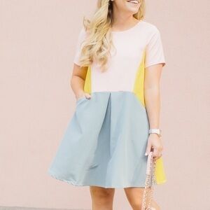 SHEIN Women’s Color Block Swing Dress - Size Medium